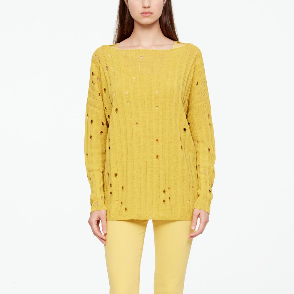 Sarah Pacini PULL EN LIN - MAILLE AJOURÉE