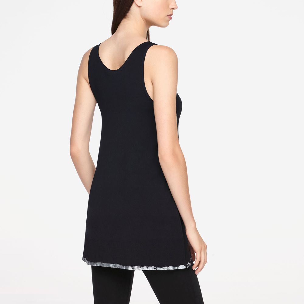 Sarah Pacini SLEEVELESS TOP - SILVER LINING