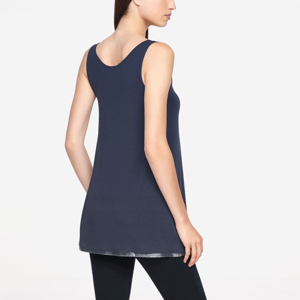 Sarah Pacini SLEEVELESS TOP - SILVER LINING