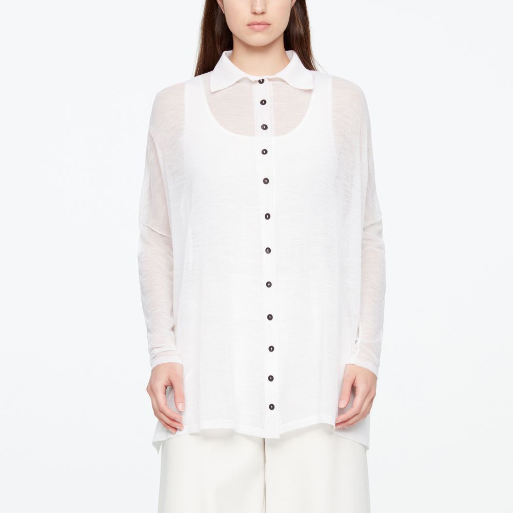 Sarah Pacini CHEMISE - MÉRINO FIN - COL POLO