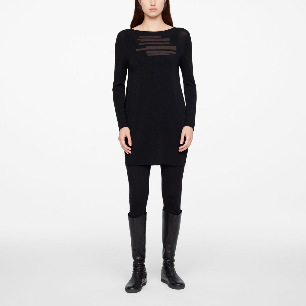 Sarah Pacini ROBE - RAYURES MESH