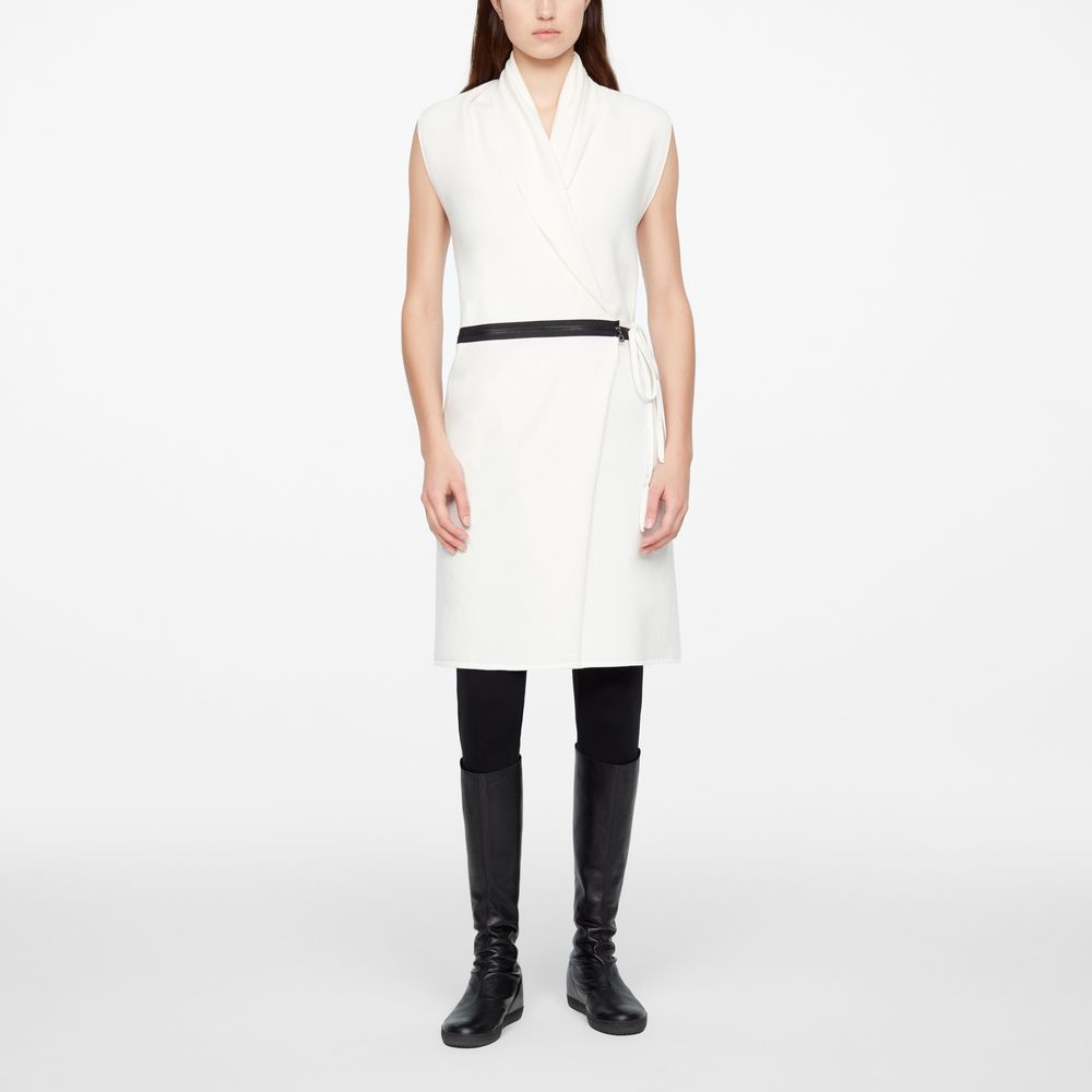 Sarah Pacini SLEEVELESS CARDIGAN - BELT
