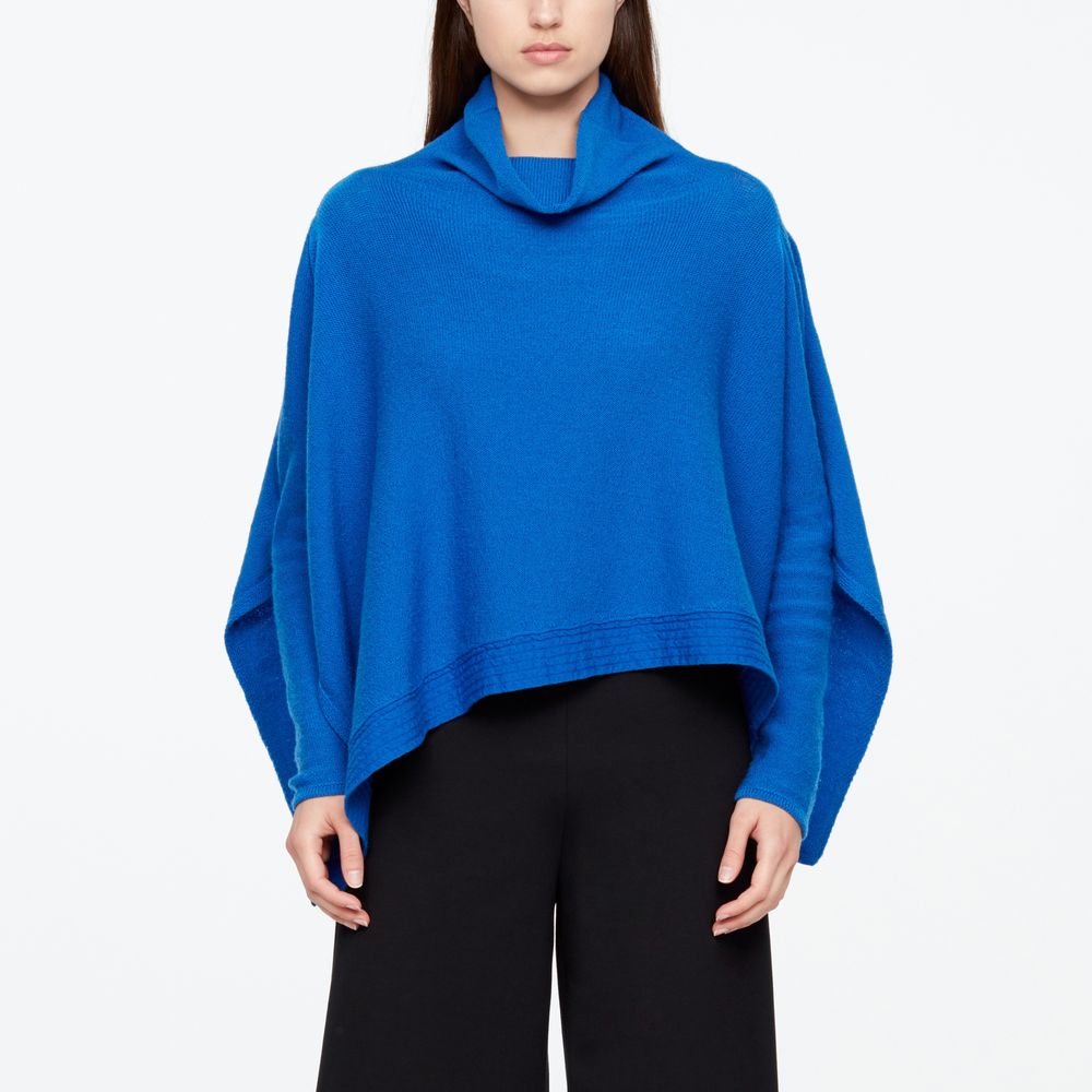Sarah Pacini PONCHO VAN FIJNE WOL