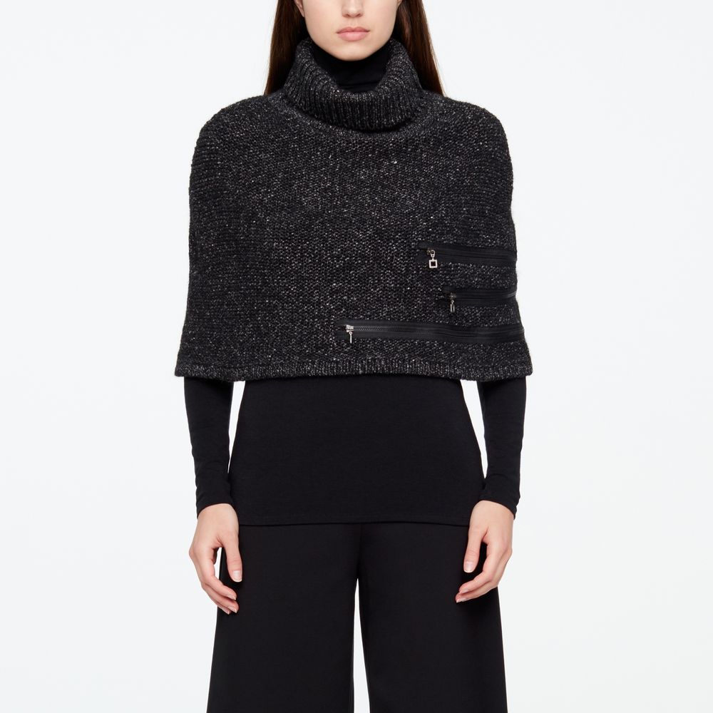 Sarah Pacini PONCHO - CHINÉ WOL