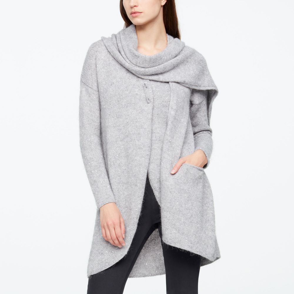 Sarah Pacini BABY ALPACA SCARF - PATCH POCKET
