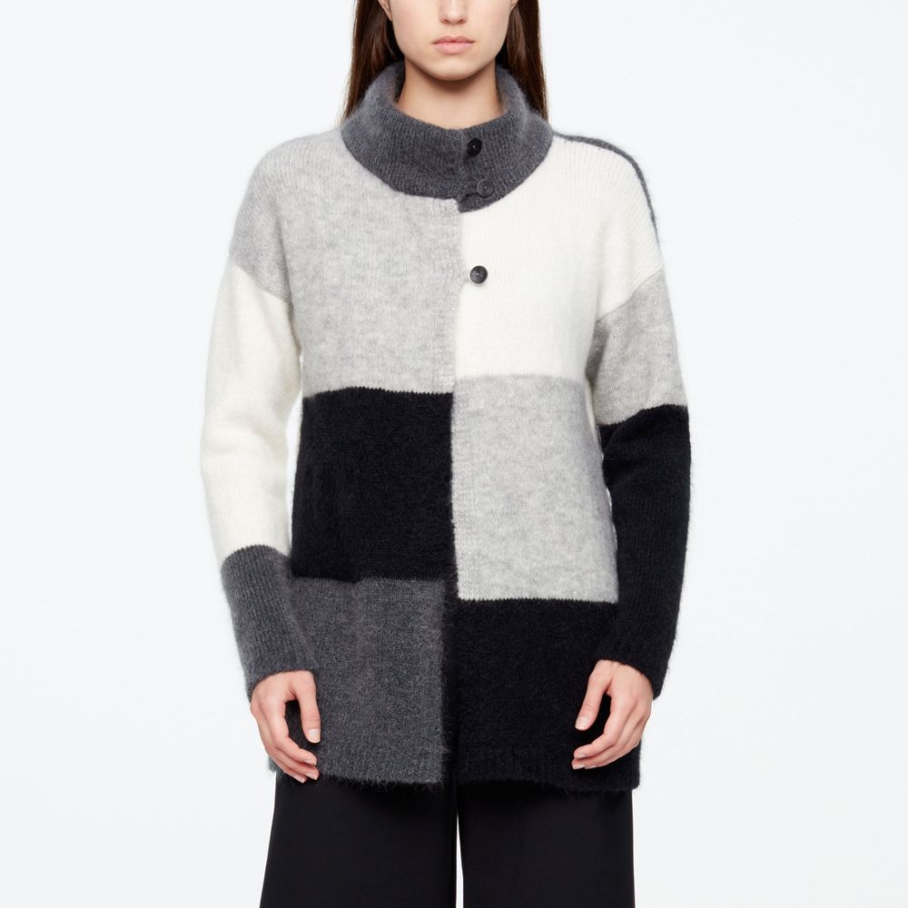 Sarah Pacini LANGE CARDIGAN - COLORBLOCK