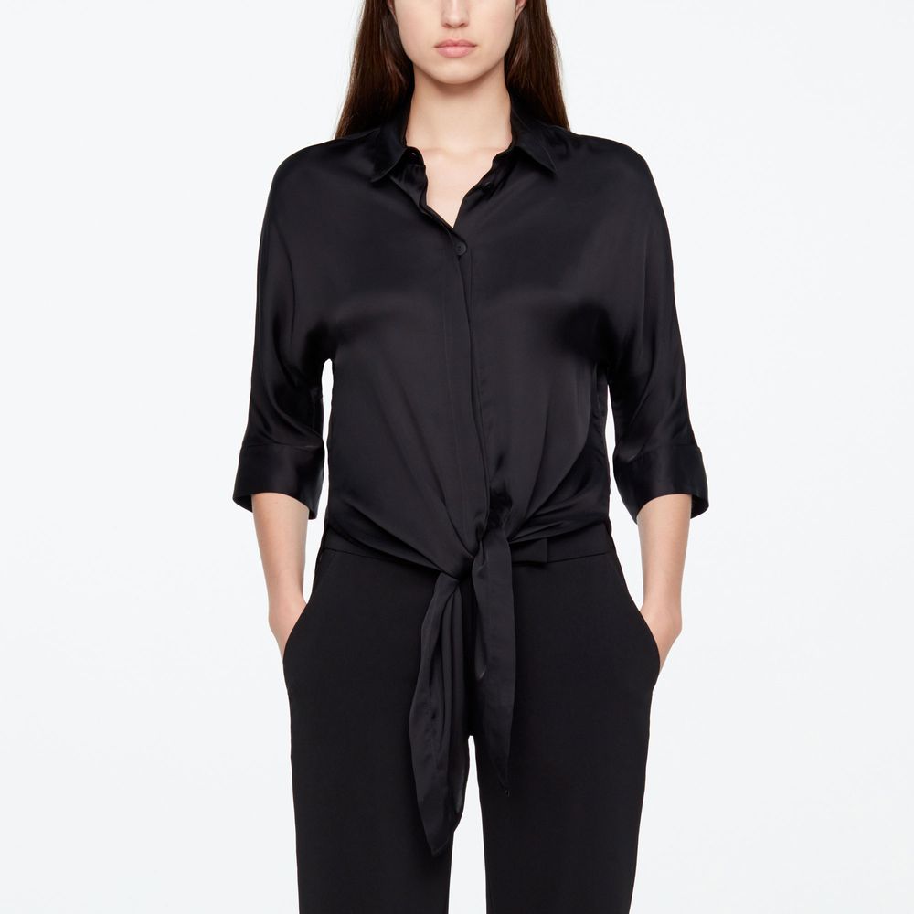 Sarah Pacini SHIRT - SATIN EFFEKT