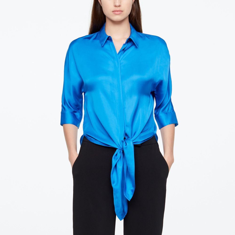 Sarah Pacini SHIRT - SATIN EFFEKT