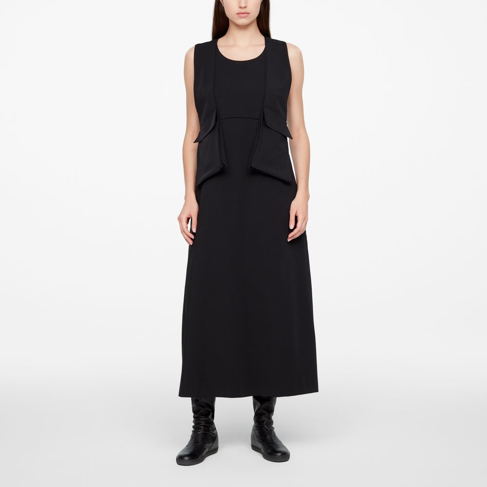 Sarah Pacini GABARDINE JURK - BREDE ZAKKEN