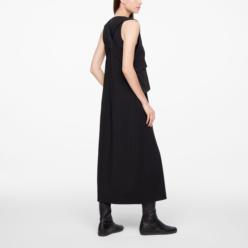 Sarah Pacini GABARDINE JURK - BREDE ZAKKEN