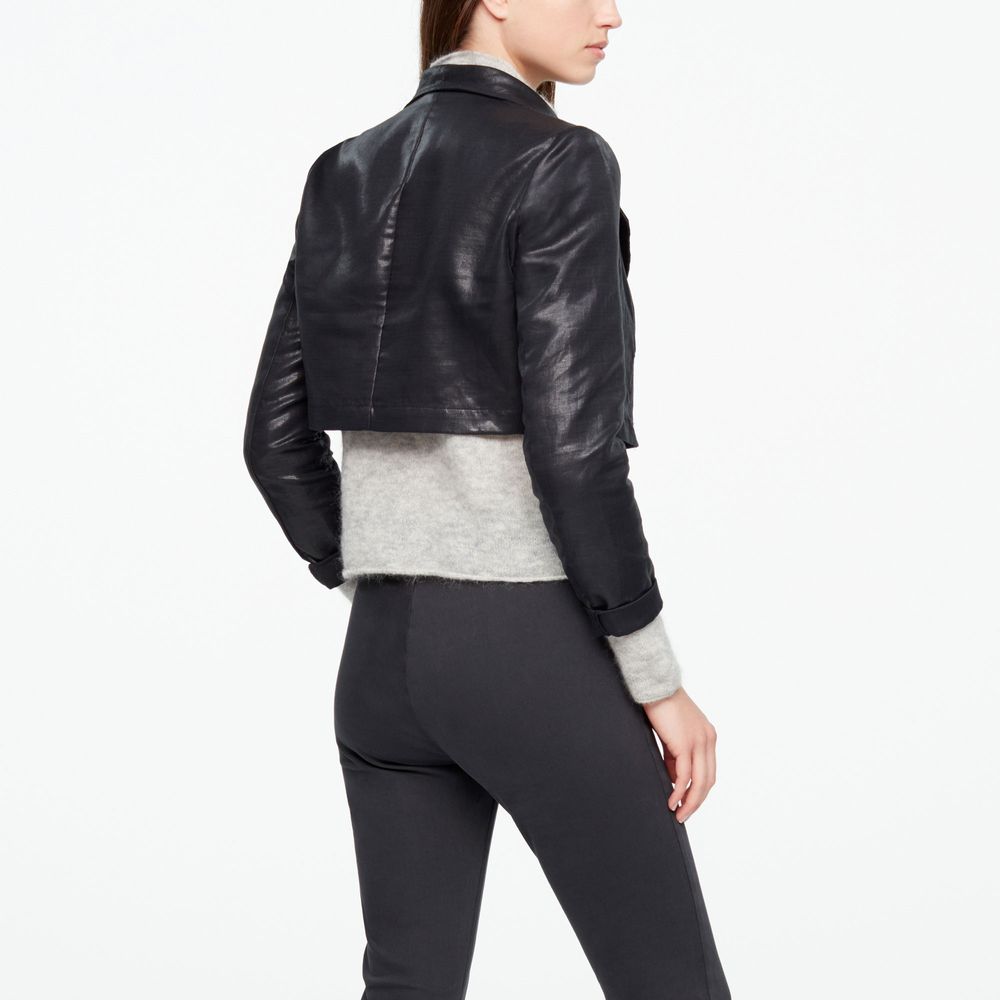 Sarah Pacini SHORT JACKET - LEATHER SHEEN