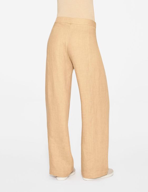 SARAH PACINI TROUSER PINSTRIPE LINEN MIX WIDE LEG 2411301905