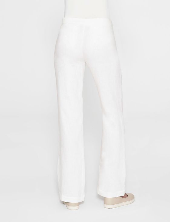 Ik was mijn kleren samenkomen wat betreft Gebroken witte linnen broek, uitlopende pijpen - Sarah Pacini