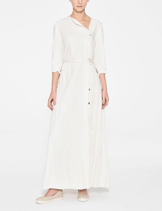 Gebroken witte maxi jurk met kort mouwen - Sarah Pacini