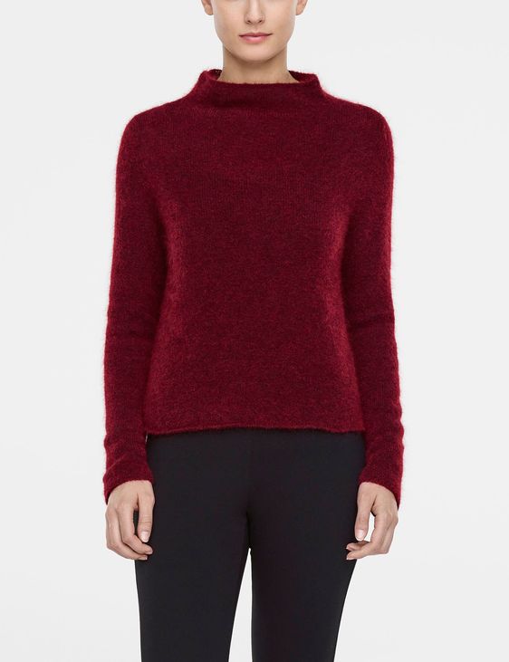 Red mohair soft mohair sweater by Sarah Pacini