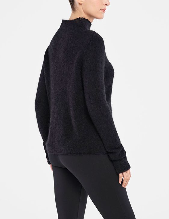 mock neck poncho