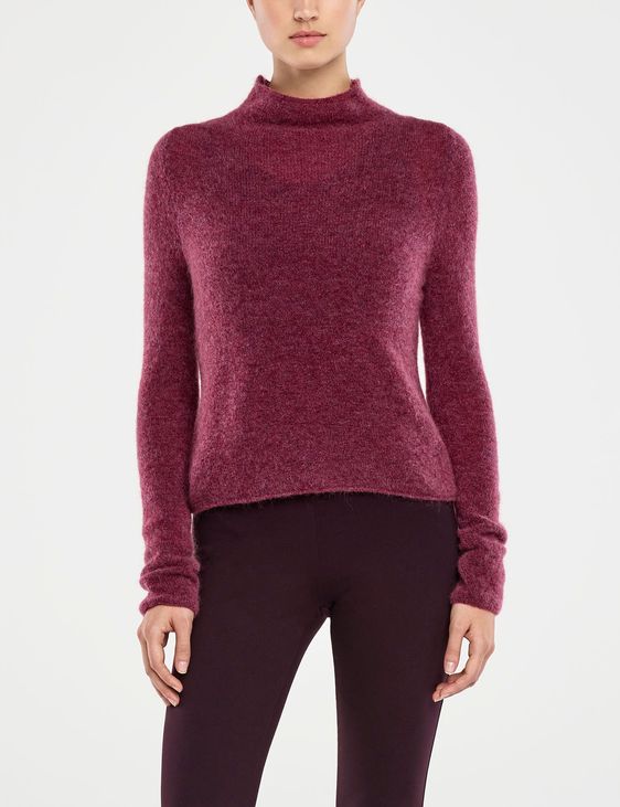 Purple mohair sweater - mock neck by Sarah Pacini