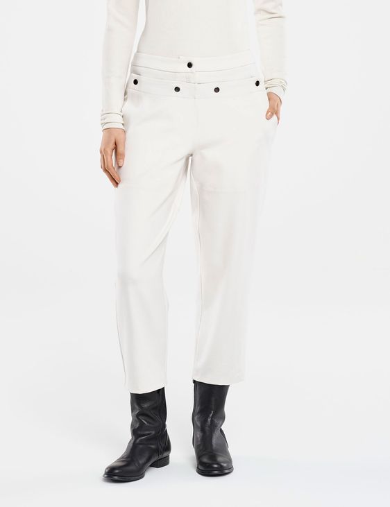 White viscose sailor pants by Sarah Pacini