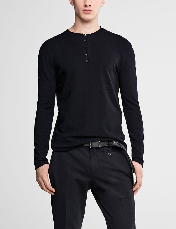 henley style sweater