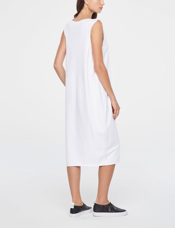 Witte halflange katoenen jurk - Sarah Pacini