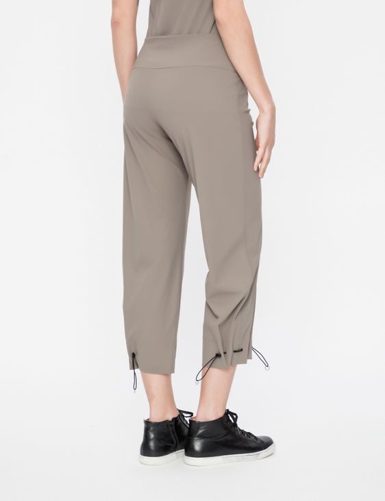 Khaki korte broek met touwtjes - Sarah Pacini