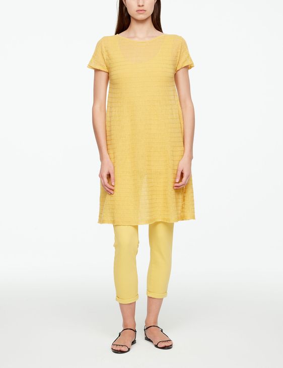 robe en lin jaune