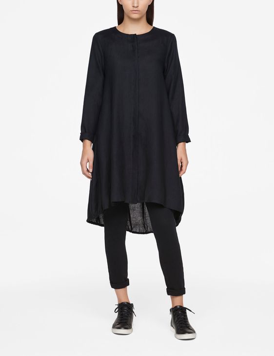 knee length dresses for ladies Romantic Linen Dress for Women, Long Sleeve Linen Dress, Wrap Linen Dress, Linen Midi Dress, Beautiful Maxi Dress, Bohemian Dress, Xs / Gray main image 0