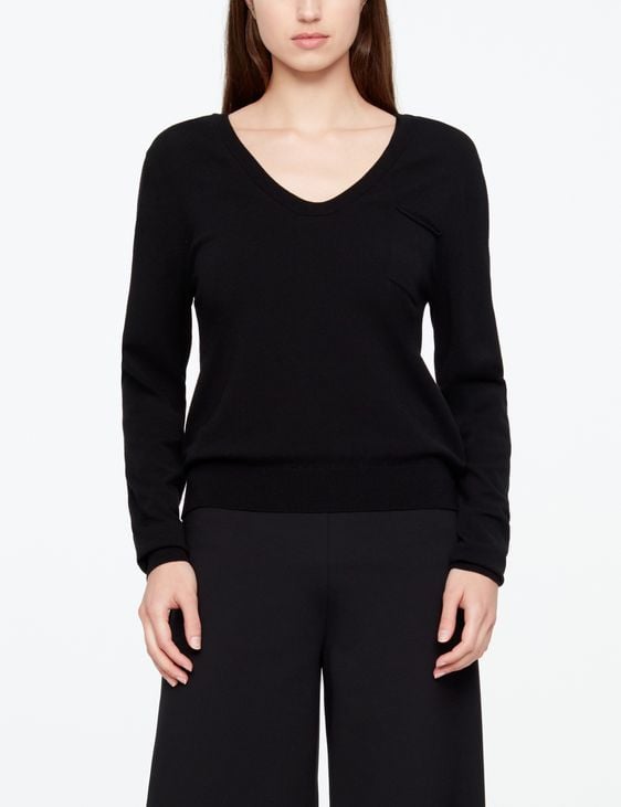 low cut back sweater