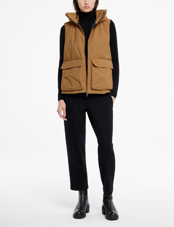 Amber polyester puffer jacket   hood by Sarah Pacini