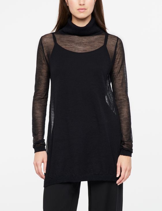 Pull long transparent Sarah Pacini Noir