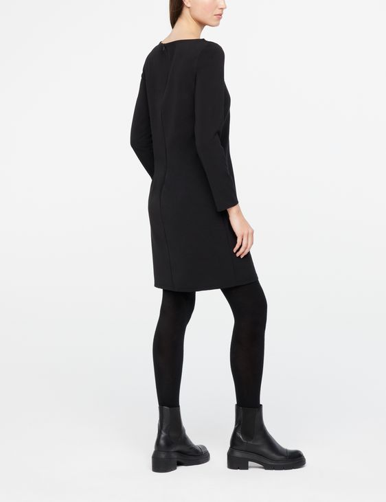 Black crepe dress - knee-length by Sarah Pacini