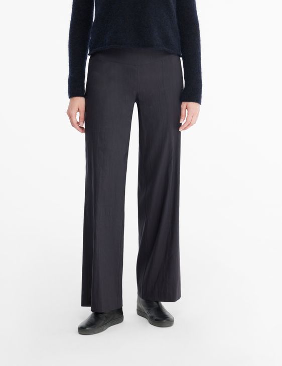 Blue linen chloé pants - stretch linen by Sarah Pacini