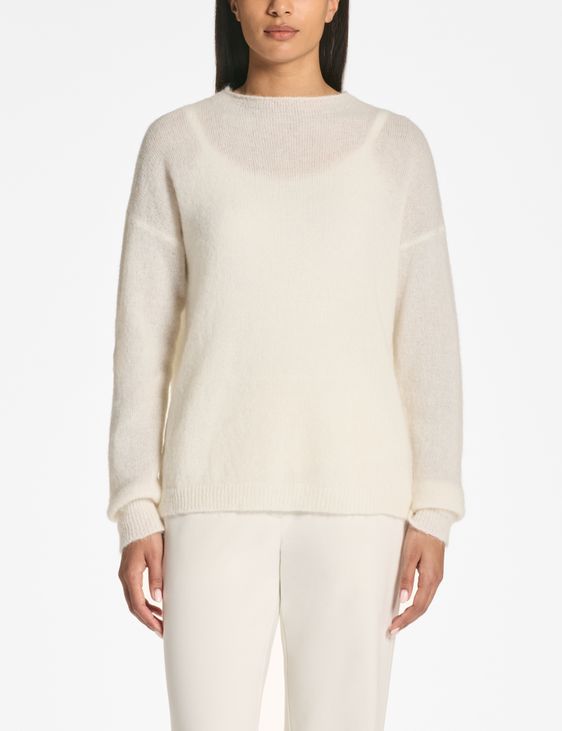 Gebroken witte trui – nieuwe mohair Sarah Pacini