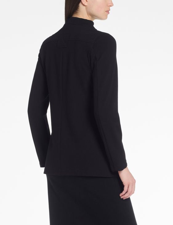 Black viscose jacket brushed jersey by Sarah Pacini