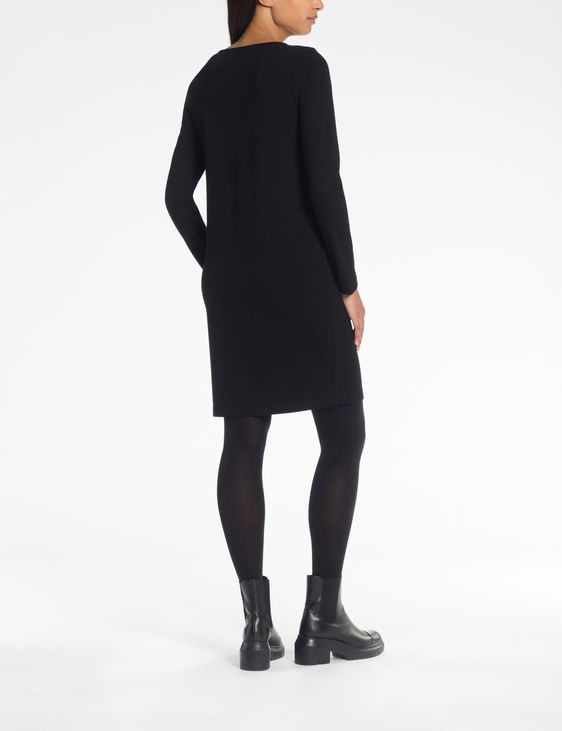 Black viscose dress – brushed jersey by Sarah Pacini