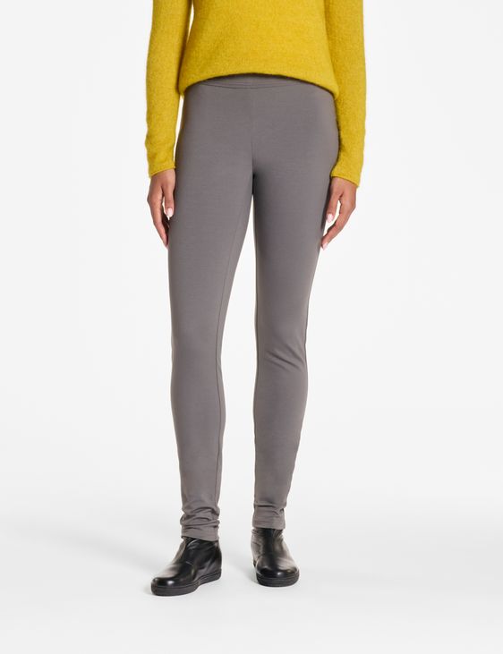 Charcoal viscose long leggings – jersey by Sarah Pacini