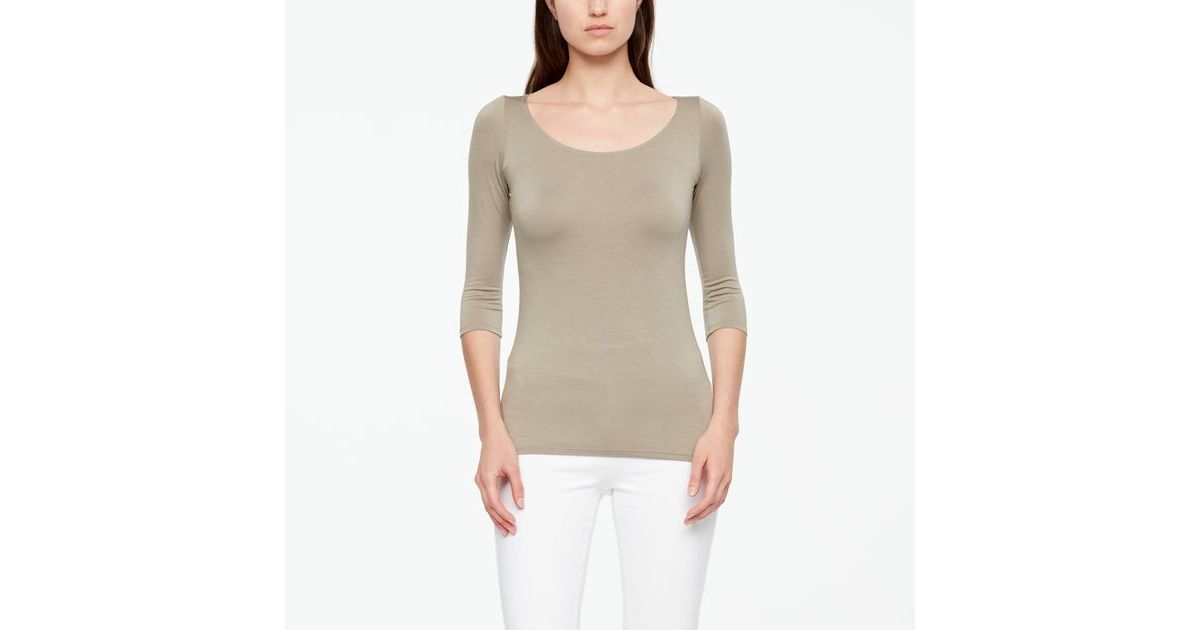 Grey modal top - long sleeve by Sarah Pacini