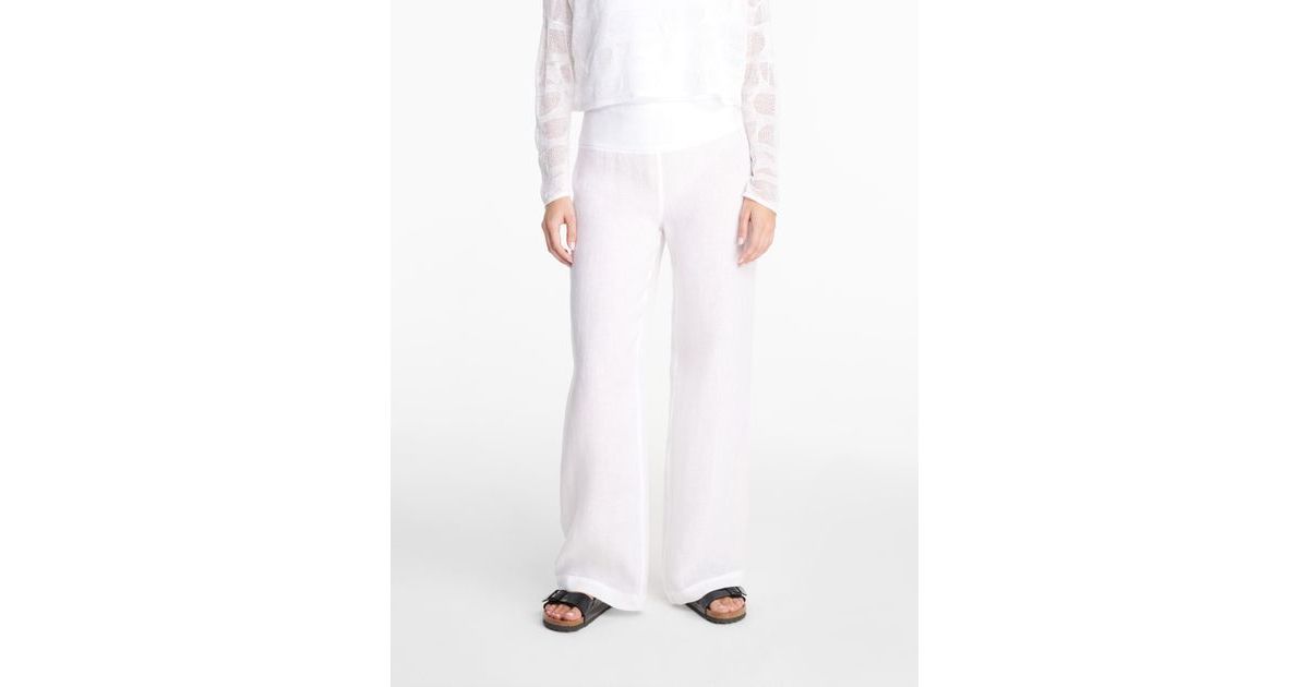 Witte linnen broek - chloé - Sarah Pacini