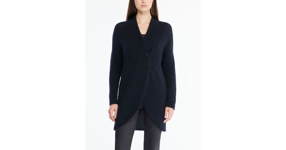 Blue mohair cardigan - mohair-merino by Sarah Pacini