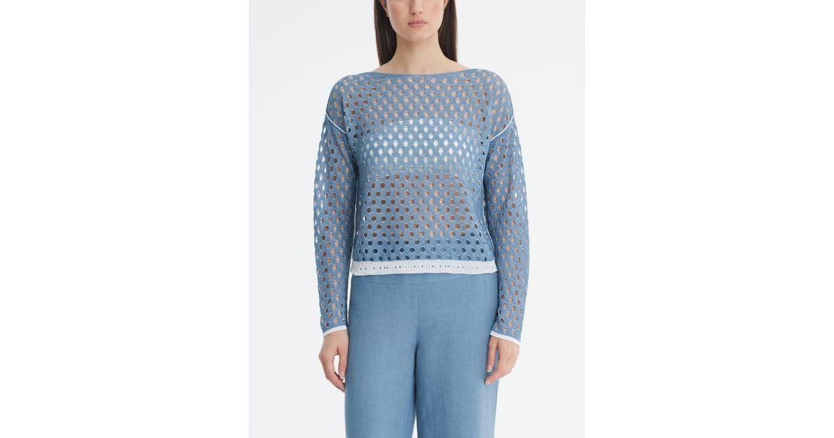 Sarah Pacini Mesh Sweater with Cap Sleeve – Optionsforher