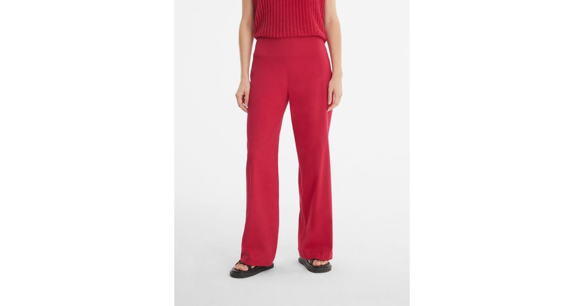 Raspberry chloé pants - raw concrete effect by Sarah Pacini