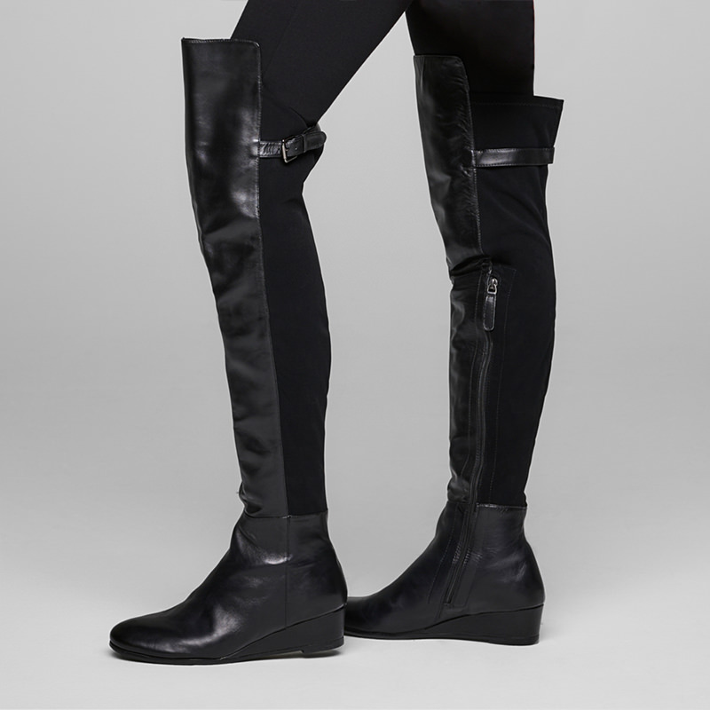 Sarah Pacini BOTTES HAUTES EN SUEDE Derrière