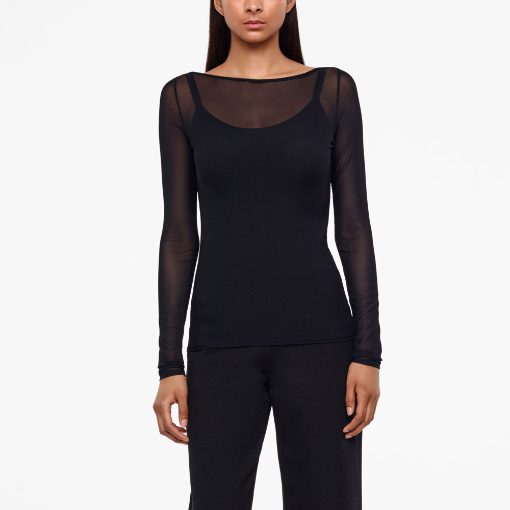 Sarah Pacini TOP TRANSLUCIDE - KHALIYA De face
