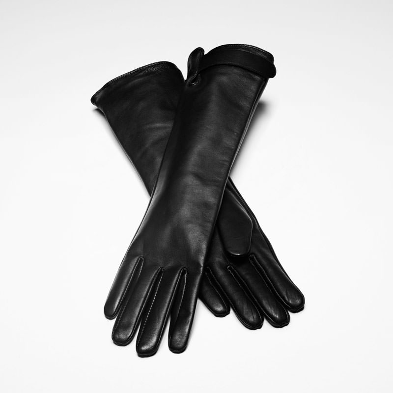 Sarah Pacini GANTS LONGS - CUIR SOUPLE De face