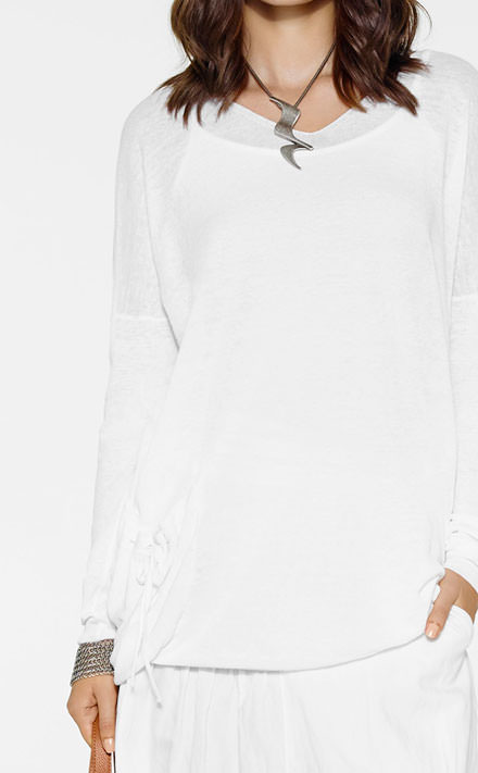 Sarah Pacini ECHARPE A FRANGES COURTES Look