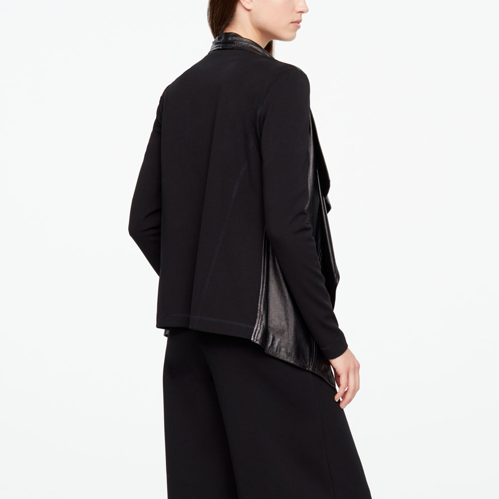 Sarah Pacini VESTE EN CUIR - STYLE OUVERT Derrière
