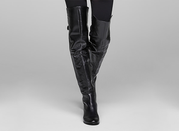 Sarah Pacini Suede thigh boots - front