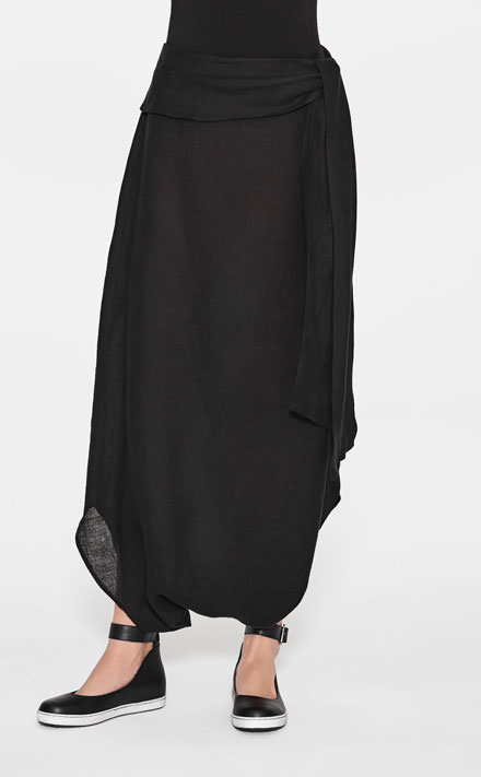Sarah Pacini LINEN SAROUEL SKIRT Front