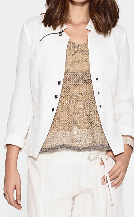 korte witte blazer