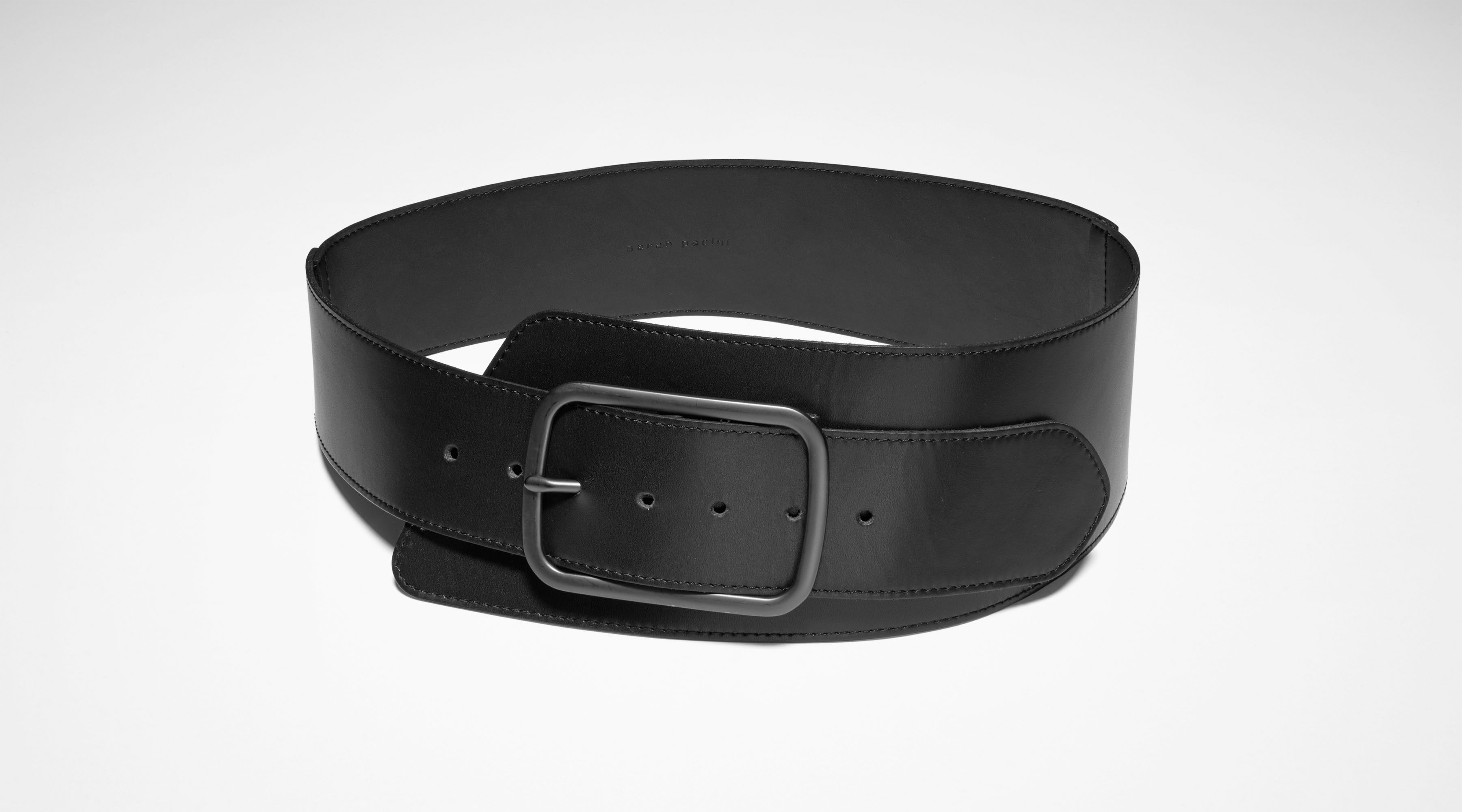 wide leather belt